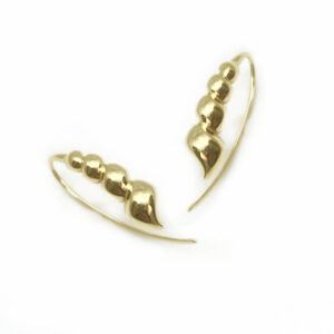 Pendientes diseño caracola en oro de ley 18k