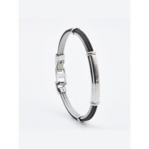Pulsera diseño cordón en acero